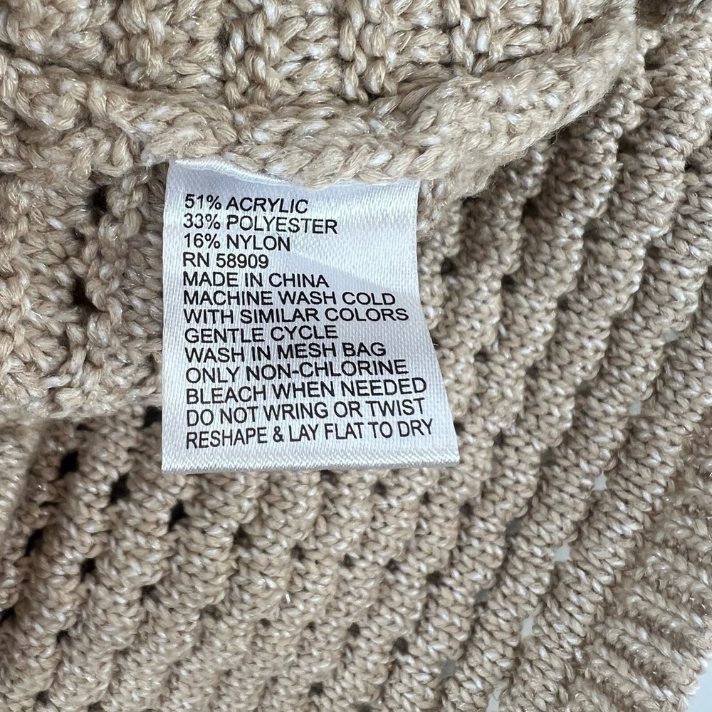 NWT Gianni Bini Tan Crochet Edie Skirt Set Halter Top Natural Midi Skirt L Large - Picture 11 of 15